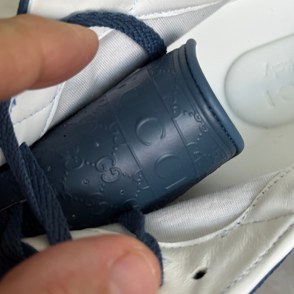GUCCI 832461 Men's Canvas Blue GG Re-Motion sneaker, Size UK 9 - Picture 8 of 16